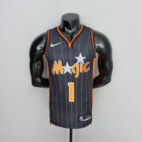 Camisa Regata NBA Orlando Magic City – Preta – #1 McGrady – 2022