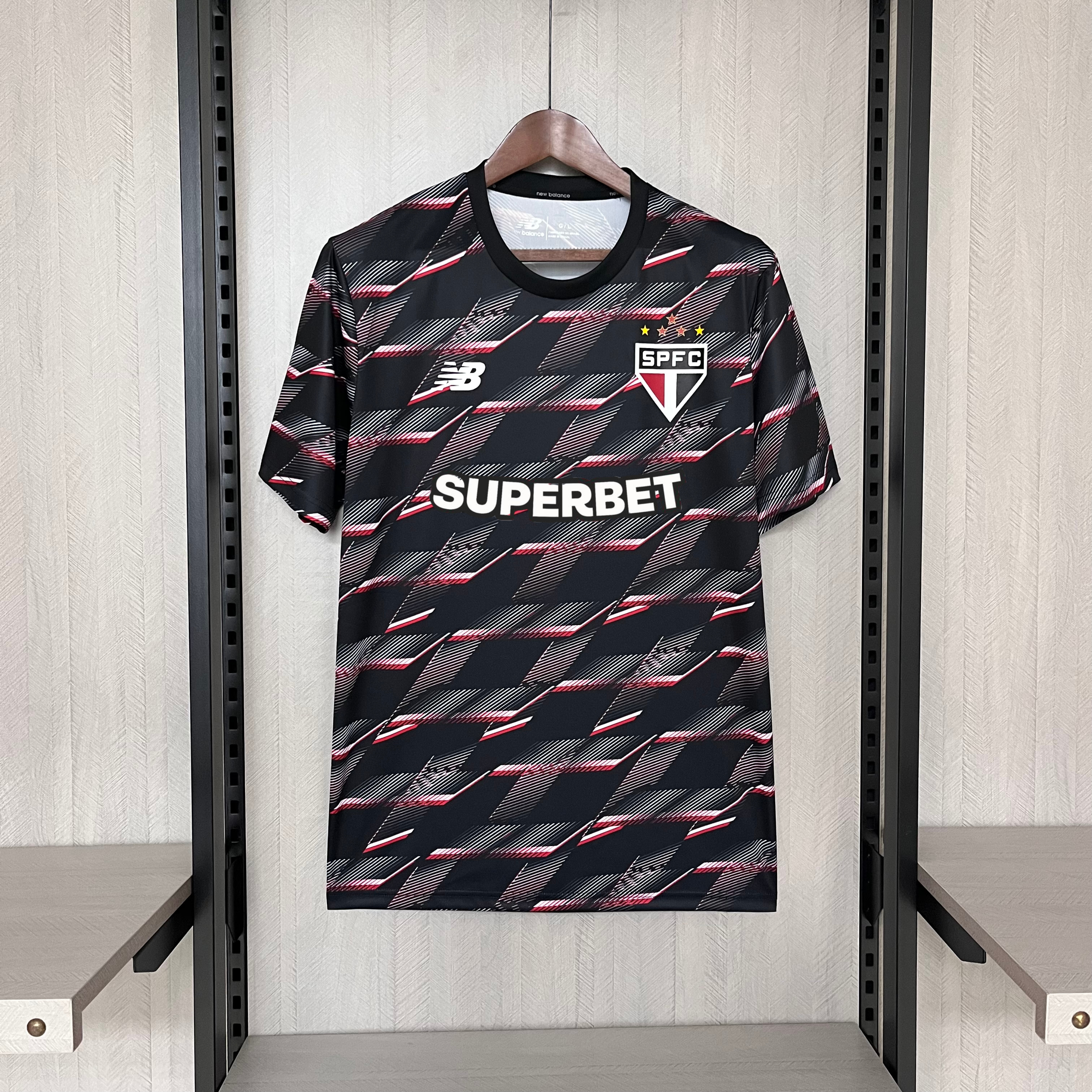 Camisa São Paulo – Patrocínio – Preta Pré Jogo – 24/25