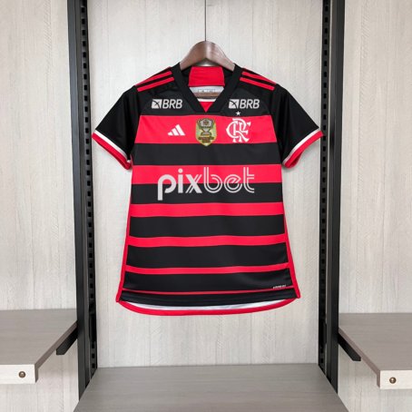 Camisa Flamengo - Copa do Brasil - Feminina - Rubro/Negra - 24/25