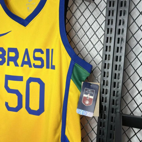 Camisa Regata NBA Brasil - Amarela - #50 Caboclo - 24/25 - Imagem 4