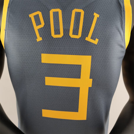 Camisa Regata NBA Golden State Warriors – Cinza – #3 Poole - 2018 - Imagem 8