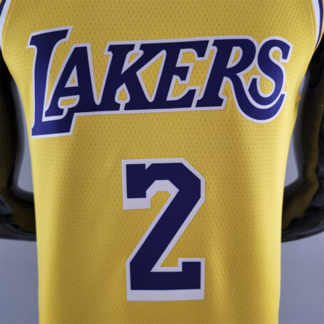 Camisa Regata NBA Los Angeles Lakers – Amarela – #2 Irving – 75 Anos - Imagem 2