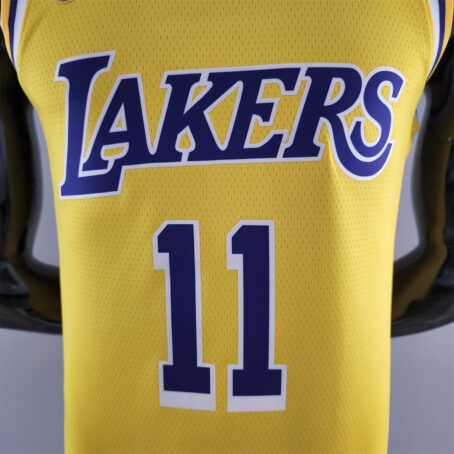 Camisa Regata NBA Los Angeles Lakers – Amarela – #11 Irving – 75 Anos - Imagem 2