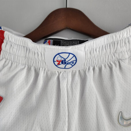 Short NBA Philadelphia 76ers - Branco/Azul - 75 anos - Imagem 2