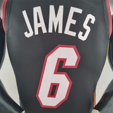 Camisa Regata NBA Miami Heat – Preta – #6 James – 75 Anos - Imagem 8