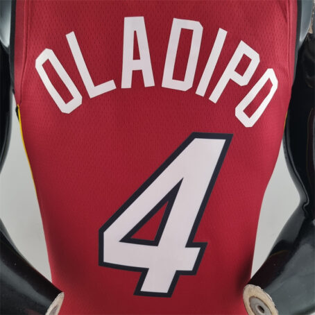 Camisa Regata NBA Miami Heat – Vermelha – #4 Oladipo – 75 Anos - Imagem 8