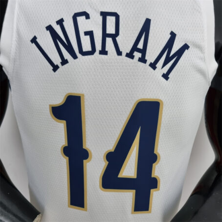 Camisa Regata NBA New Orleans Pelicans – Branca – #14 Ingram - 2022 - Imagem 8