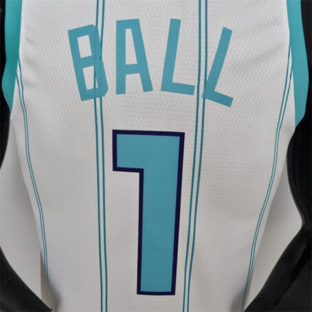 Camisa Regata NBA Charlotte Hornets City – Branca – #1 Ball - 75 Anos - Imagem 6