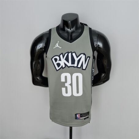 Camisa Regata NBA Brooklyn Nets City – Cinza – #30 Curry - 75 Anos