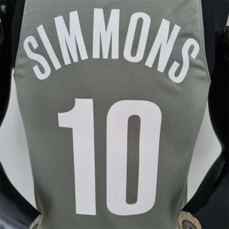 Camisa Regata NBA Brooklyn Nets City – Cinza – #10 Simmons - 75 Anos - Imagem 8