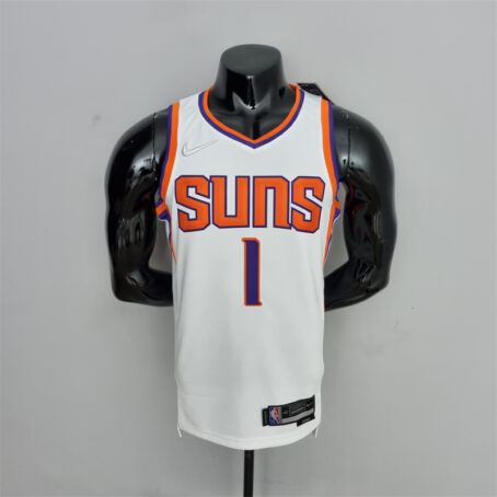 Camisa Regata NBA Phoenix Suns – Branca – #1 Booker – 75 Anos