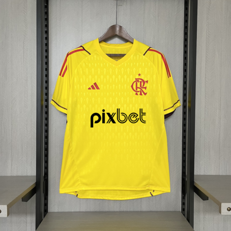 Camisa Flamengo Goleiro - Patrocínio - Amarela - 24/25 - Imagem 2