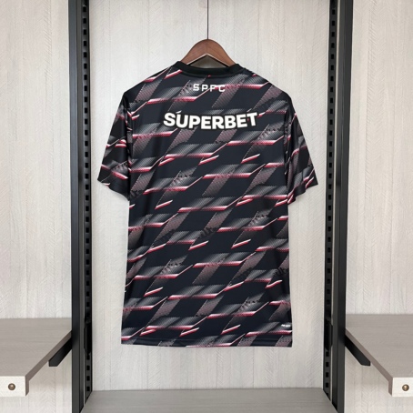 Camisa São Paulo - Patrocínio - Preta Pré Jogo - 24/25 - Imagem 2