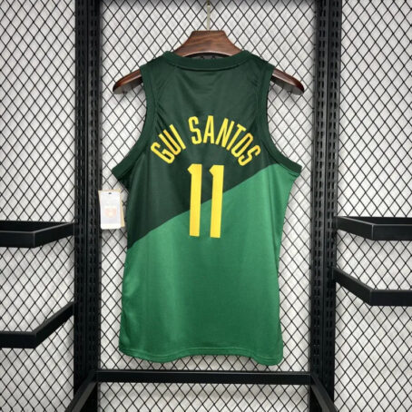 Camisa Regata NBA Brasil - Verde - #11 Gui Santos - 24/25 - Imagem 5
