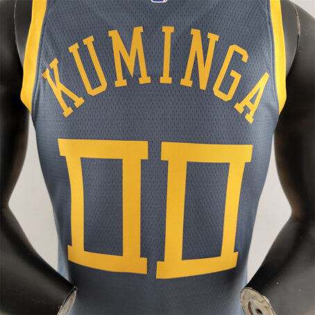 Camisa Regata NBA Golden State Warriors – Cinza – #00 Kuminga - 2018 - Imagem 8