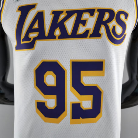 Camisa Regata NBA Los Angeles Lakers – Branca – #95 Toscano – 75 Anos - Imagem 2