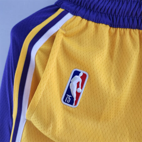 Short NBA Los Angeles Lakers - Amarelo - 75 anos - Imagem 3