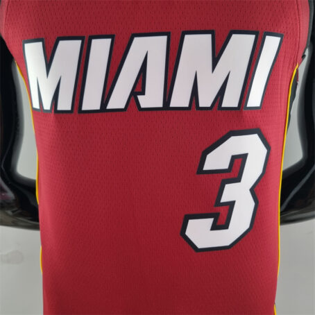 Camisa Regata NBA Miami Heat – Vermelha – #3 Wade – 75 Anos - Imagem 2
