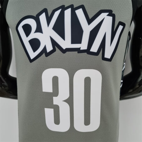 Camisa Regata NBA Brooklyn Nets City – Cinza – #30 Curry - 75 Anos - Imagem 2