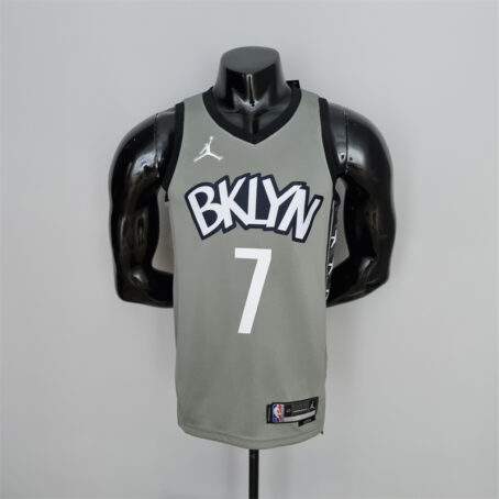 Camisa Regata NBA Brooklyn Nets City – Cinza – #7 Durant - 75 Anos