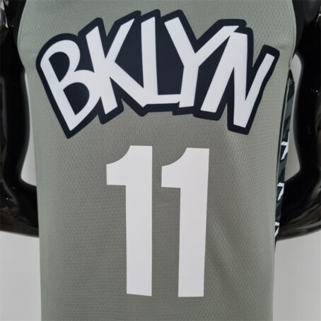 Camisa Regata NBA Brooklyn Nets City – Cinza – #11 Irving - 75 Anos - Imagem 2