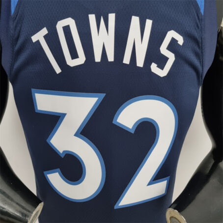 Camisa Regata NBA Minnesota Timberwolves – Azul – #32 Towns – 75 Anos - Imagem 7