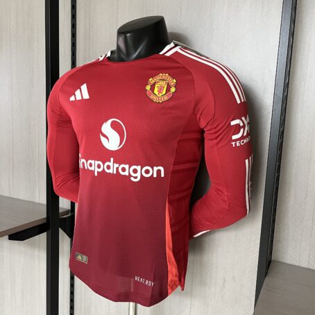 Camisa Manchester United Longa - Modelo Jogador - Vermelha - 24/25 - Imagem 6
