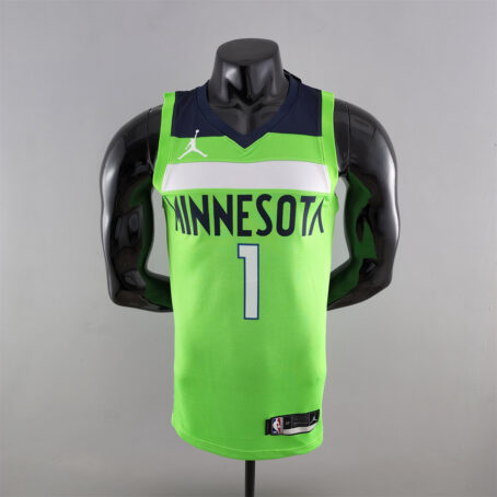 Camisa Regata NBA Minnesota Timberwolves – Verde – #1 Edwards