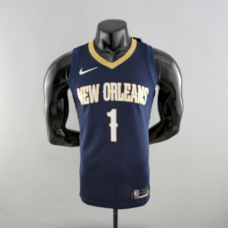 Camisa Regata NBA New Orleans Pelicans – Azul – #1 Williamson – 75 Anos