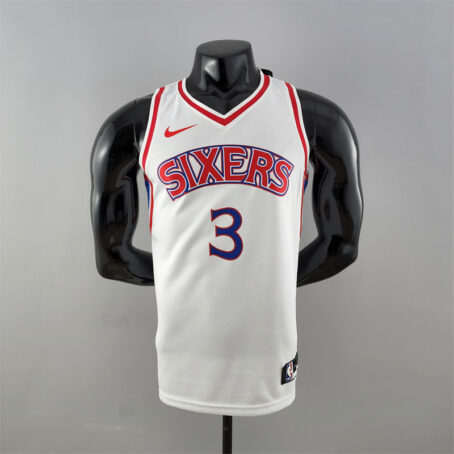 Camisa Regata NBA Philadelphia 76ers – Branca – #3 Iverson – Rookie