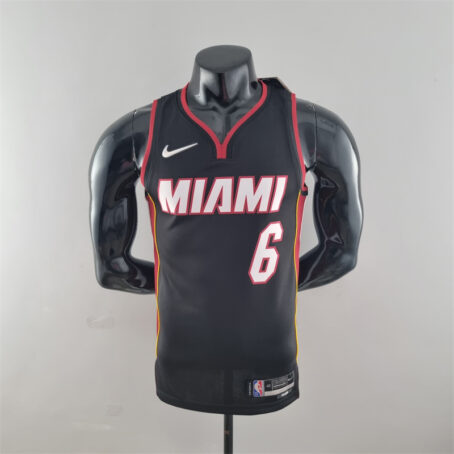 Camisa Regata NBA Miami Heat – Preta – #6 James – 75 Anos
