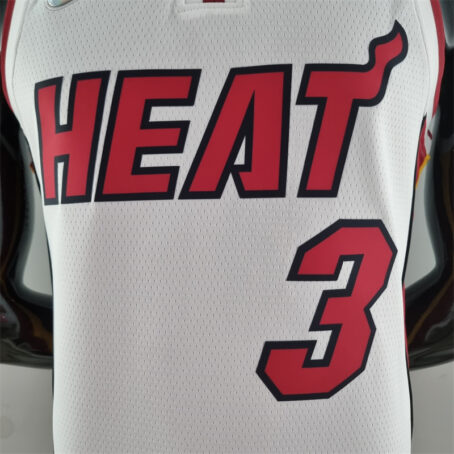 Camisa Regata NBA Miami Heat – Branca – #3 Wade – 75 Anos - Imagem 2