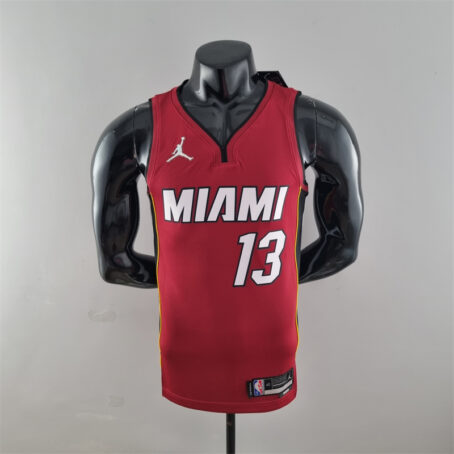 Camisa Regata NBA Miami Heat – Vermelha – #13 Adebayo – 75 Anos