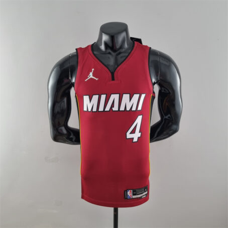 Camisa Regata NBA Miami Heat – Vermelha – #4 Oladipo – 75 Anos