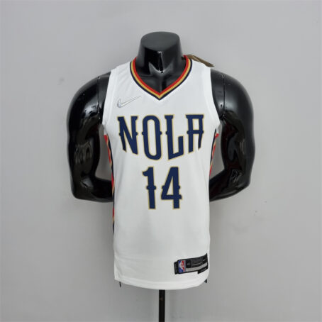 Camisa Regata NBA New Orleans Pelicans – Branca – #14 Ingram - 2022