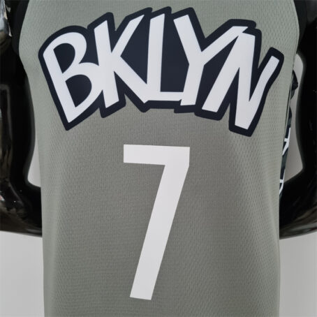 Camisa Regata NBA Brooklyn Nets City – Cinza – #7 Durant - 75 Anos - Imagem 2