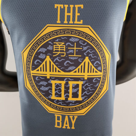 Camisa Regata NBA Golden State Warriors – Cinza – #00 Kuminga - 2018 - Imagem 2