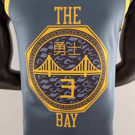 Camisa Regata NBA Golden State Warriors – Cinza – #3 Poole - 2018 - Imagem 2
