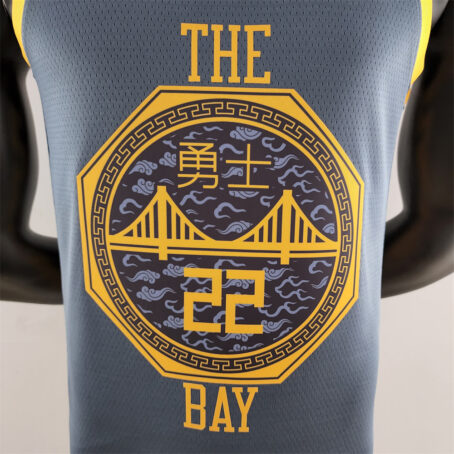 Camisa Regata NBA Golden State Warriors – Cinza – #22 Wiggins - 2018 - Imagem 2