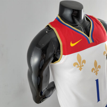 Camisa Regata NBA New Orleans Pelicans – Branca – #1 Williamson - 2020 - Imagem 6