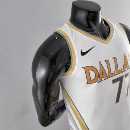 Camisa Regata NBA Dallas Mavericks – Branca – #77 Doncic - 2020 - Imagem 5