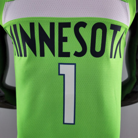 Camisa Regata NBA Minnesota Timberwolves – Verde – #1 Edwards - Imagem 2