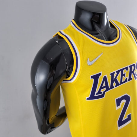 Camisa Regata NBA Los Angeles Lakers – Amarela – #2 Irving – 75 Anos - Imagem 5