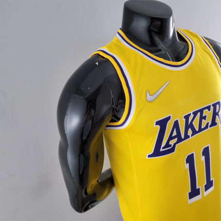Camisa Regata NBA Los Angeles Lakers – Amarela – #11 Irving – 75 Anos - Imagem 5