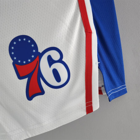 Short NBA Philadelphia 76ers - Branco/Azul - 75 anos - Imagem 5