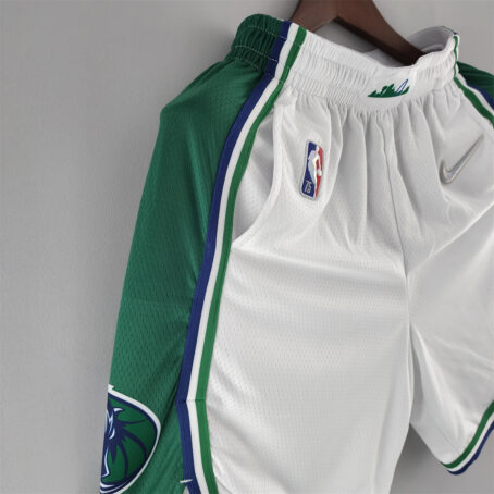 Short NBA Dallas Mavericks - Branco/Verde - Imagem 5