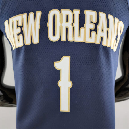 Camisa Regata NBA New Orleans Pelicans – Azul – #1 Williamson – 75 Anos - Imagem 2
