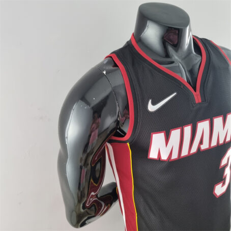Camisa Regata NBA Miami Heat – Preta – #3 Wade – 75 Anos - Imagem 5