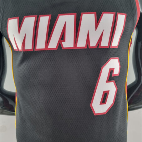 Camisa Regata NBA Miami Heat – Preta – #6 James – 75 Anos - Imagem 2