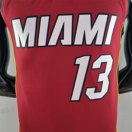 Camisa Regata NBA Miami Heat – Vermelha – #13 Adebayo – 75 Anos - Imagem 2